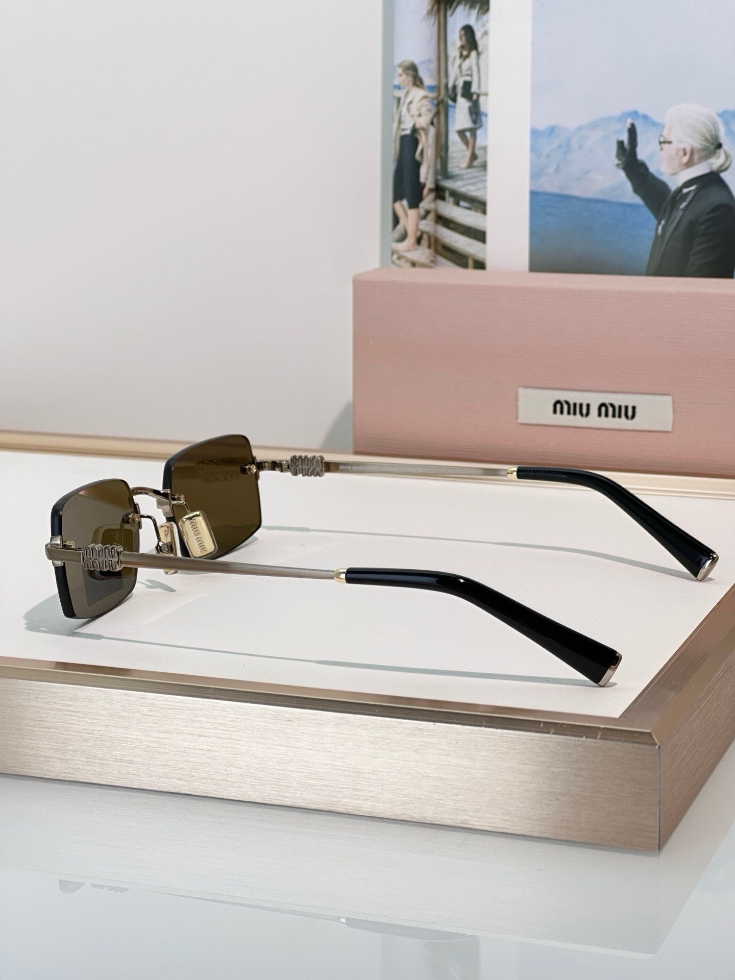 MIU MIU B50S 26C09Z Old Gold Sunglasses✨