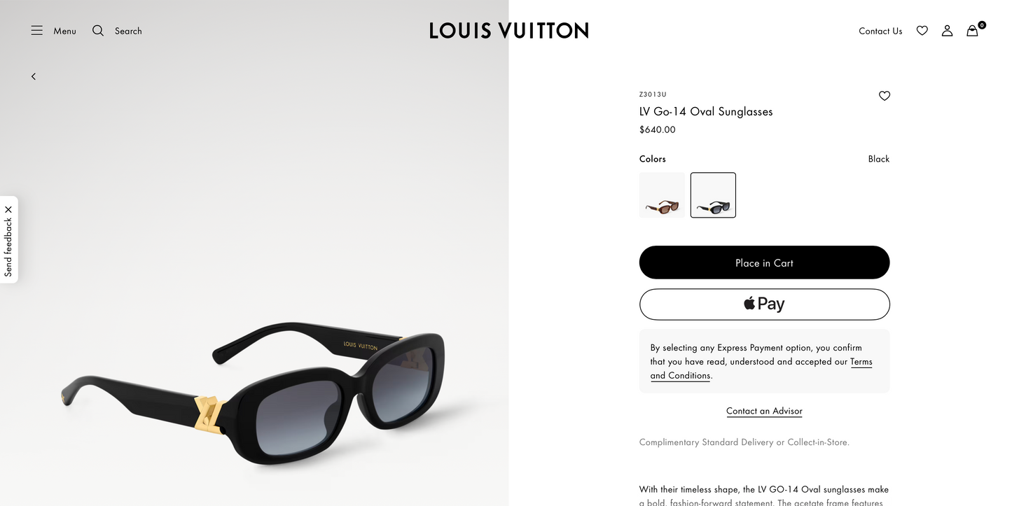 Louis Vuitton Z3013U LV Go-14 Oval Sunglasses ✨ - onlinechics.com