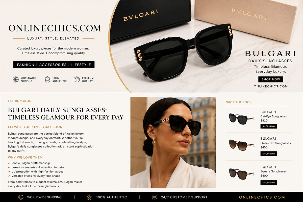 BULGARI Daily Sunglasses – Luxury That Speaks Before You Do ✨