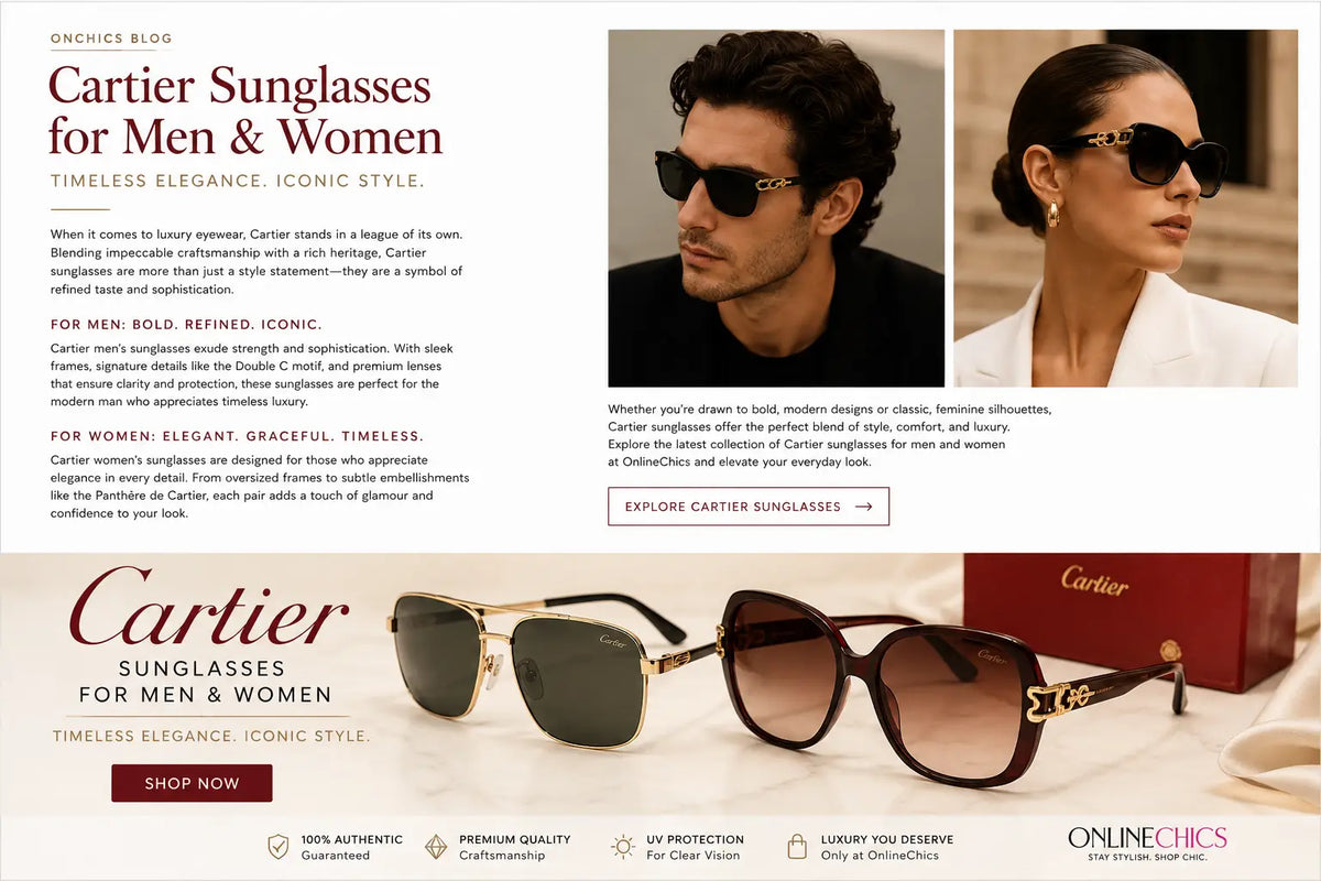 Cartier Sunglasses for Men &amp; Women: Luxury, Elegance &amp; Timeless Style