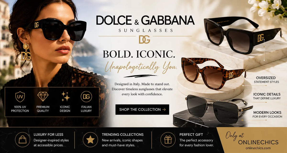 Dolce &amp; Gabbana Sunglasses at OnlineChics: Bold Italian Luxury with Modern Fashion Energy ✨