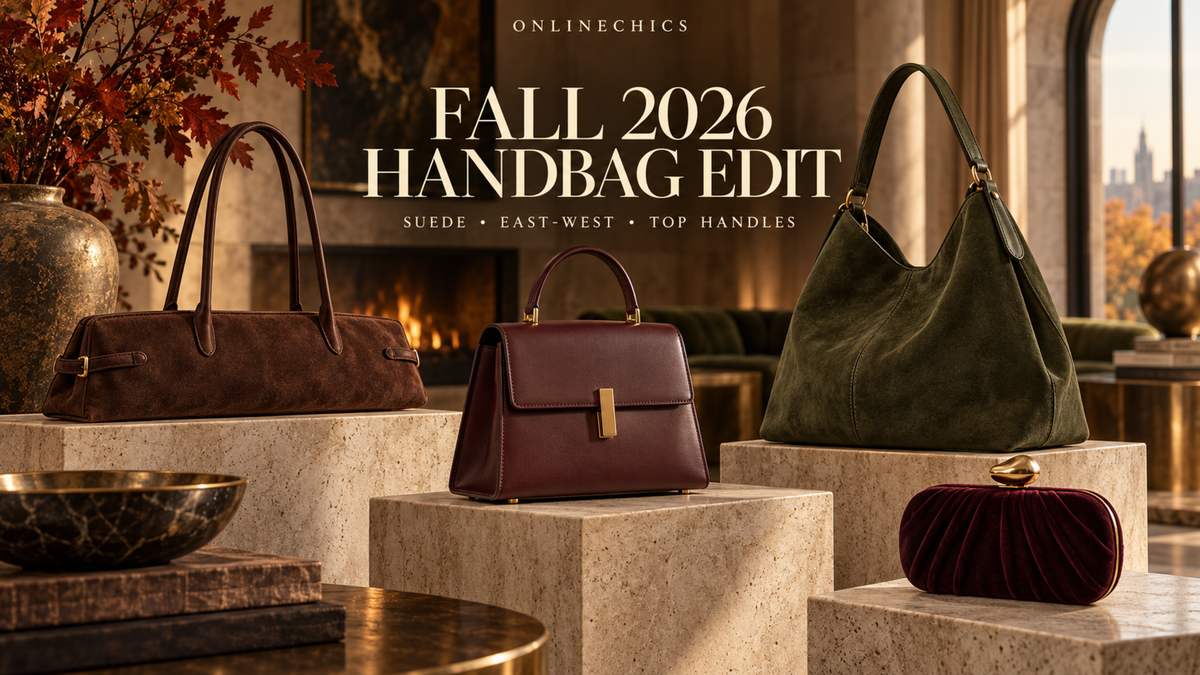 Fall 2026 Handbag Trends: Suede, East-West Shapes and Modern Top Handles