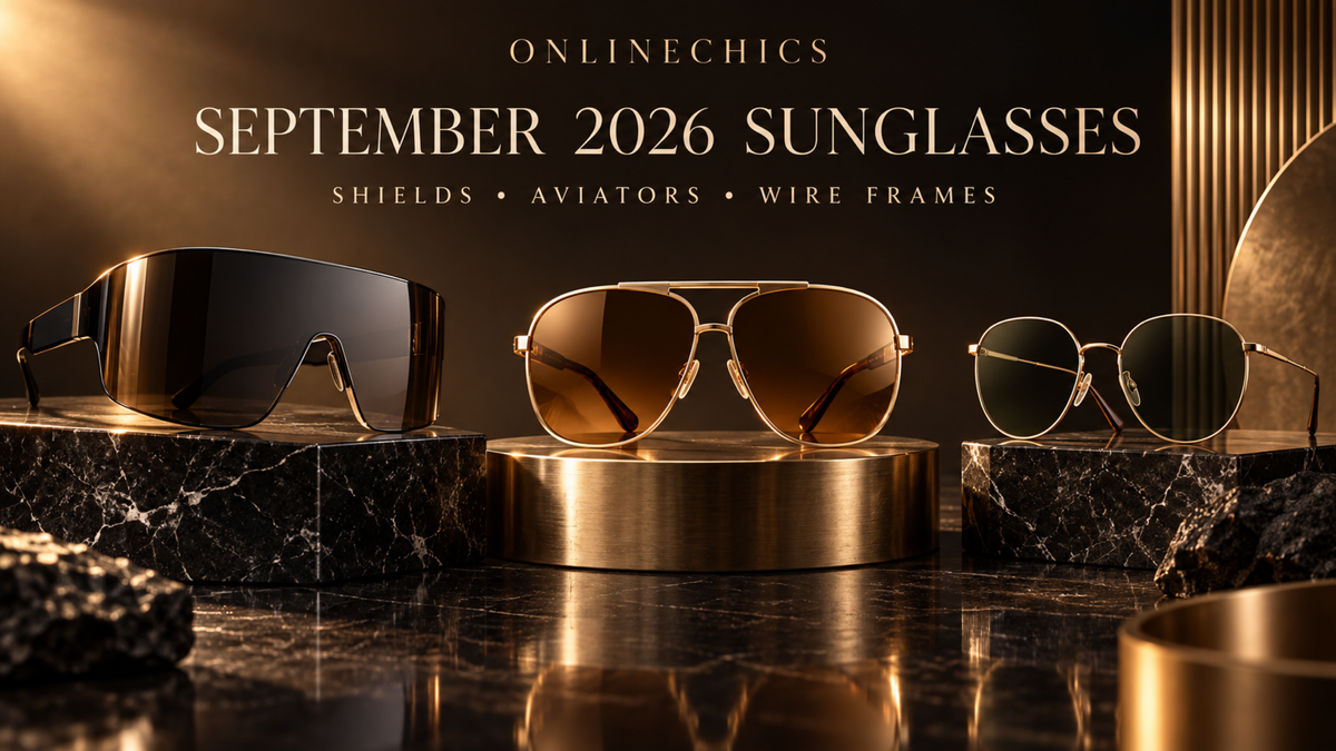September 2026 Sunglasses Trends: Oversized Shields, Bold Aviators and Modern Wire Frames