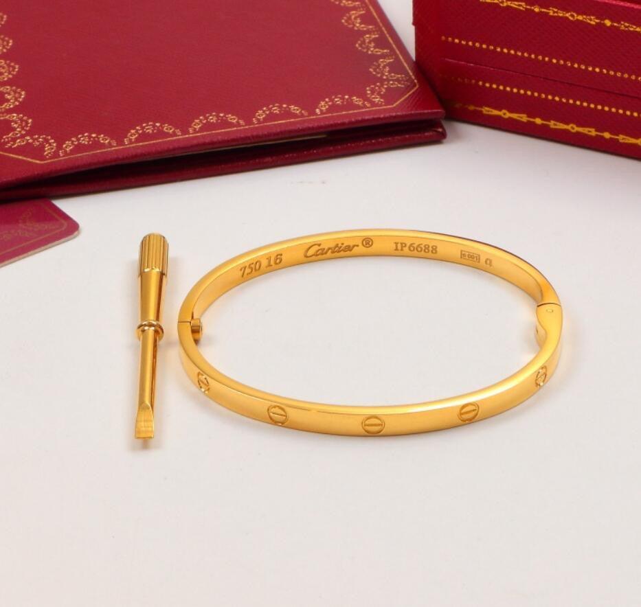 Cartier 18K Gold Plated Jewelry LOVE Bracelet yellow rose silver ✨ - buyonlinebehappy