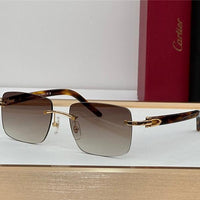 CARTIER Lens Buffalo Horn 60MM-140MM Men's Sunglasses CT 0031RS 001 ✨