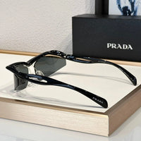 PRADA PR A25S (1AB5S0)- BLACK-PEACH-GREEN | SUNGLASSES Unisex  🟥