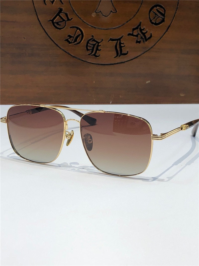 Chrome Hearts 8229 Metal-Acetate Aviator Sunglasses⚜️ - buyonlinebehappy