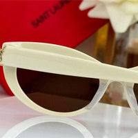 Saint Laurent Women's Monogram Hinge Narrow Cat Eye Sunglasses Women's ✨