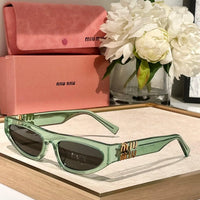 Miu Miu Glimpse oval-frame Acetate - 54 -07ZS Women's Sunglasses