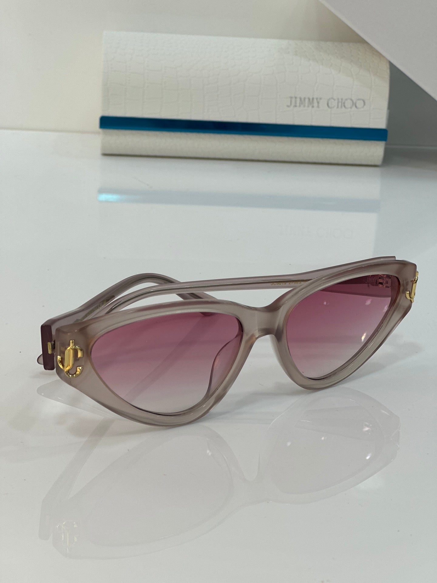 2024 Jimmy Choo JC5019 Cat Eye Sunglasses with Glitter women's ✨ - buyonlinebehappy