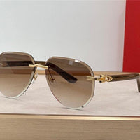 Cartier C DECOR CT0440S Wood frame Unisex Sunglasses 🐆
