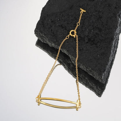 Tiffany&Co 18k gold plated Smile Pendant Necklace Bracelet Earring double row hinged White Rose Yellow gold 3 models with box - buyonlinebehappy