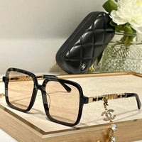 CHANEL Square Metal & Strass Sunglasses 4578 🖤