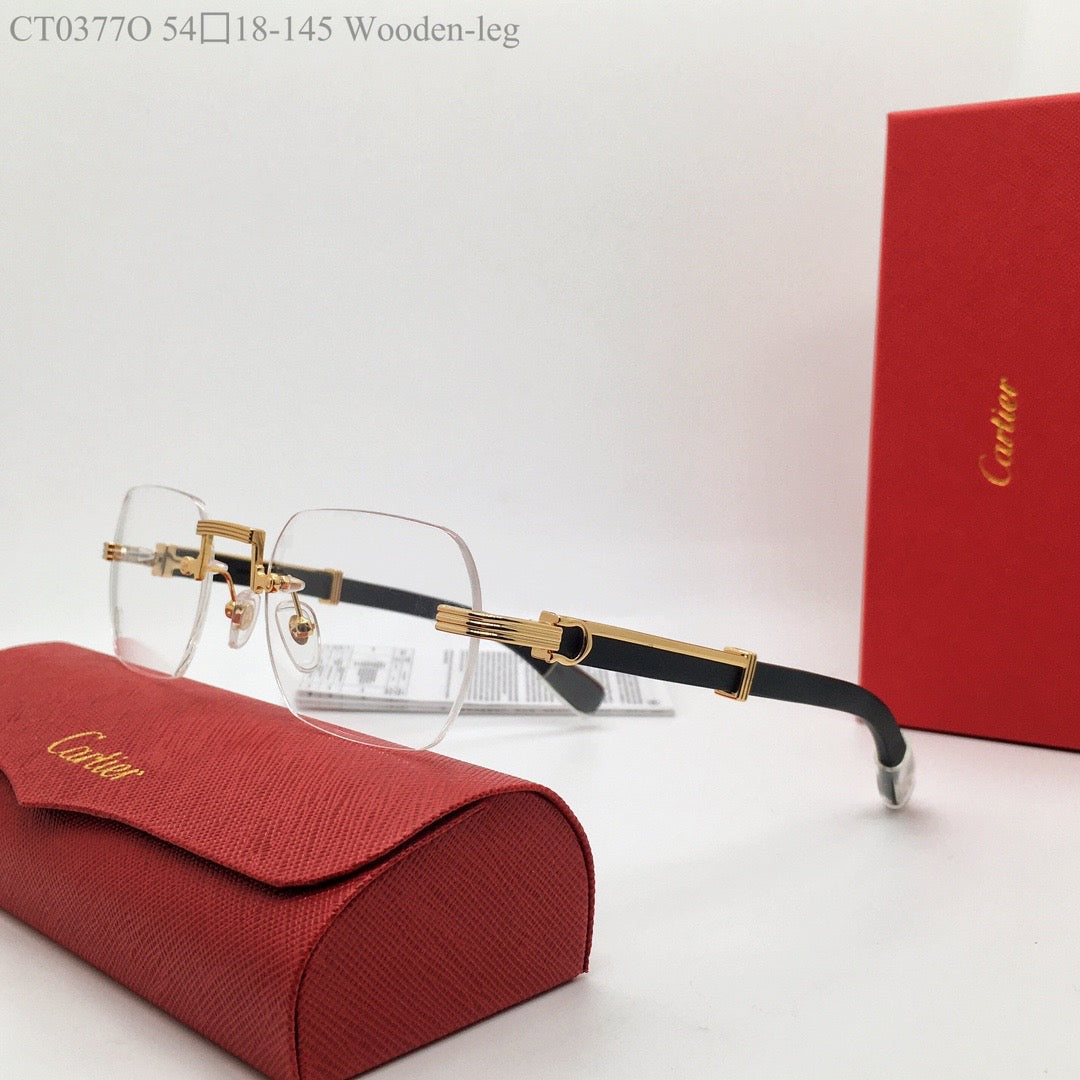 Cartier CT 0377O-NVt Optical Wooden frame 53-21-145  $2945 ✨ - buyonlinebehappy