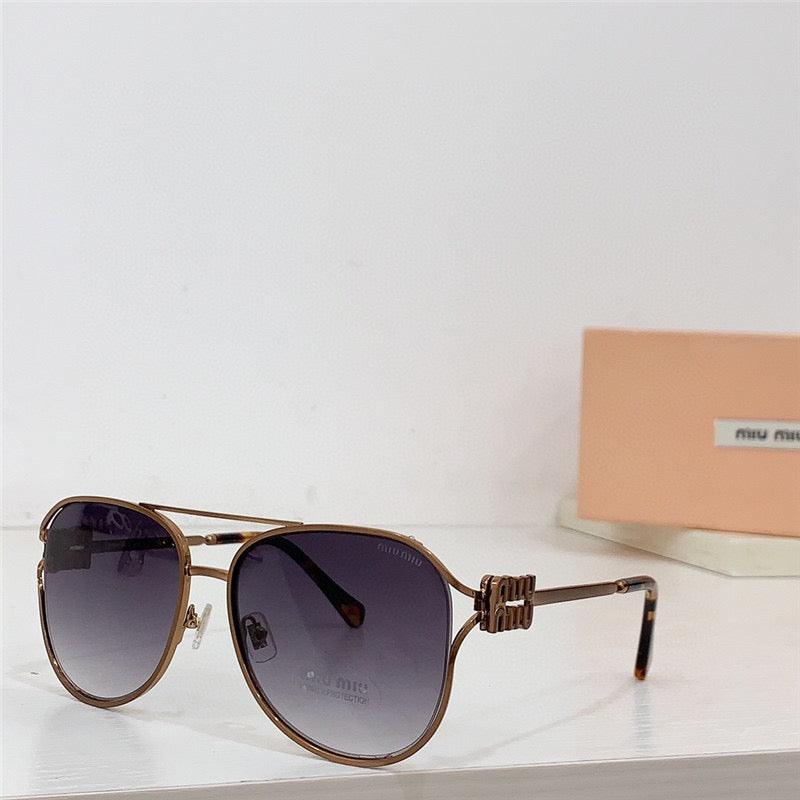 NEW SEASON Miu Miu 52ZS Metal Logo-frame Sunglasses ✨ - buyonlinebehappy