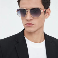 Prada Men's  Black / Silver Grey Lens Aviator 51-18🖤