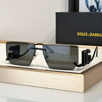 Dolce&Gabbana 2304B Crystal DG Metal Rectangle Women's Sunglasses ✨