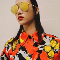 LOEWE Loewe Metal Aviator LW 40067U 30G Unisex Sunglasses ✨