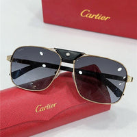 CARTIER SANTOS CT0389S Horn Men's SUNGLASSES 👑