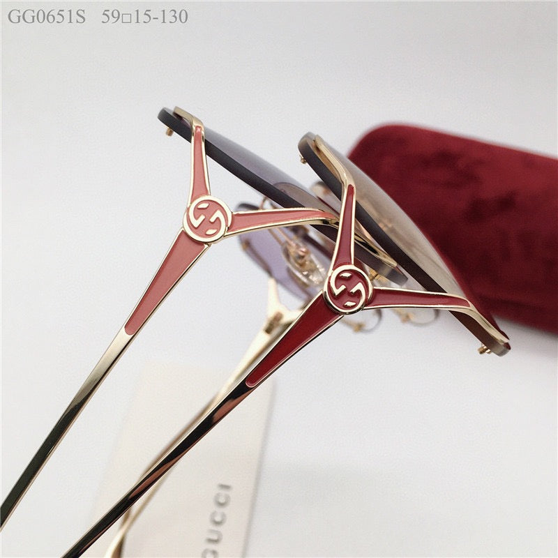 GUCCI 0651S Square 60mm Aviator Sunglasses ✨ - buyonlinebehappy