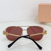 NEW SEASON Miu Miu 52ZS Metal Logo-frame Sunglasses ✨