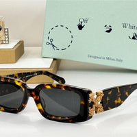 Off-White Roma Rectangular Frame Unisex Acetate Sunglasses✨