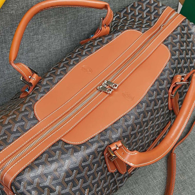 -   Goyard Boston 50 Bag In Goyardine Canvas Travel Bag Luggage ✨ - buyonlinebehappy