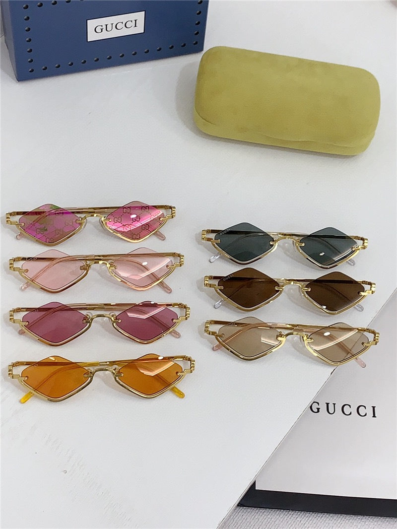 Gucci Geometric Frame GG1604S-004 Women's Sunglasses ✨ - buyonlinebehappy