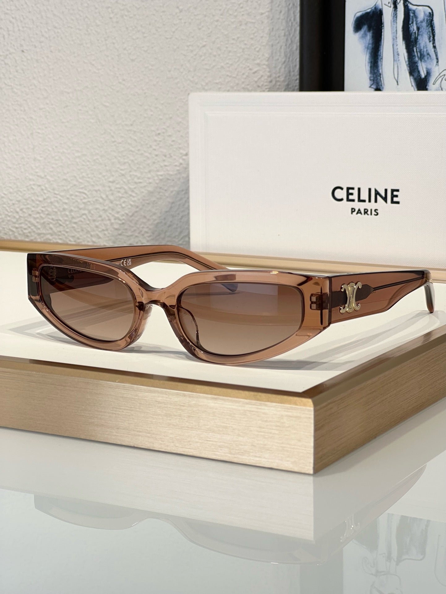 CELINE Eyewear 40269U Triomphe cat-eye Women's Céline Sunglasses✨ - buyonlinebehappy