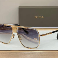 DITA MACH-FIVE Rose Gold-Gold-Brown Unisex Clear Sunglasses 🔱