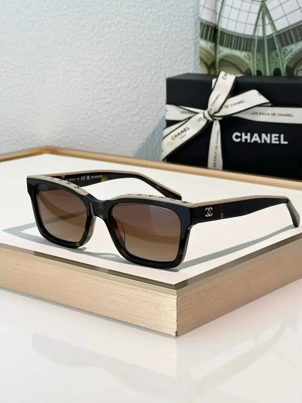 2024 Chanel CH5417 - Black/Beige Women's Acetate Sunglasses ✨