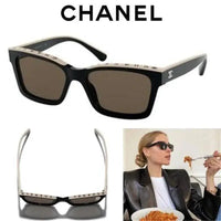 2024 Chanel CH5417 - Black/Beige Women's Acetate Sunglasses ✨