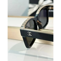 2024 Chanel CH5417 - Black/Beige Women's Acetate Sunglasses ✨