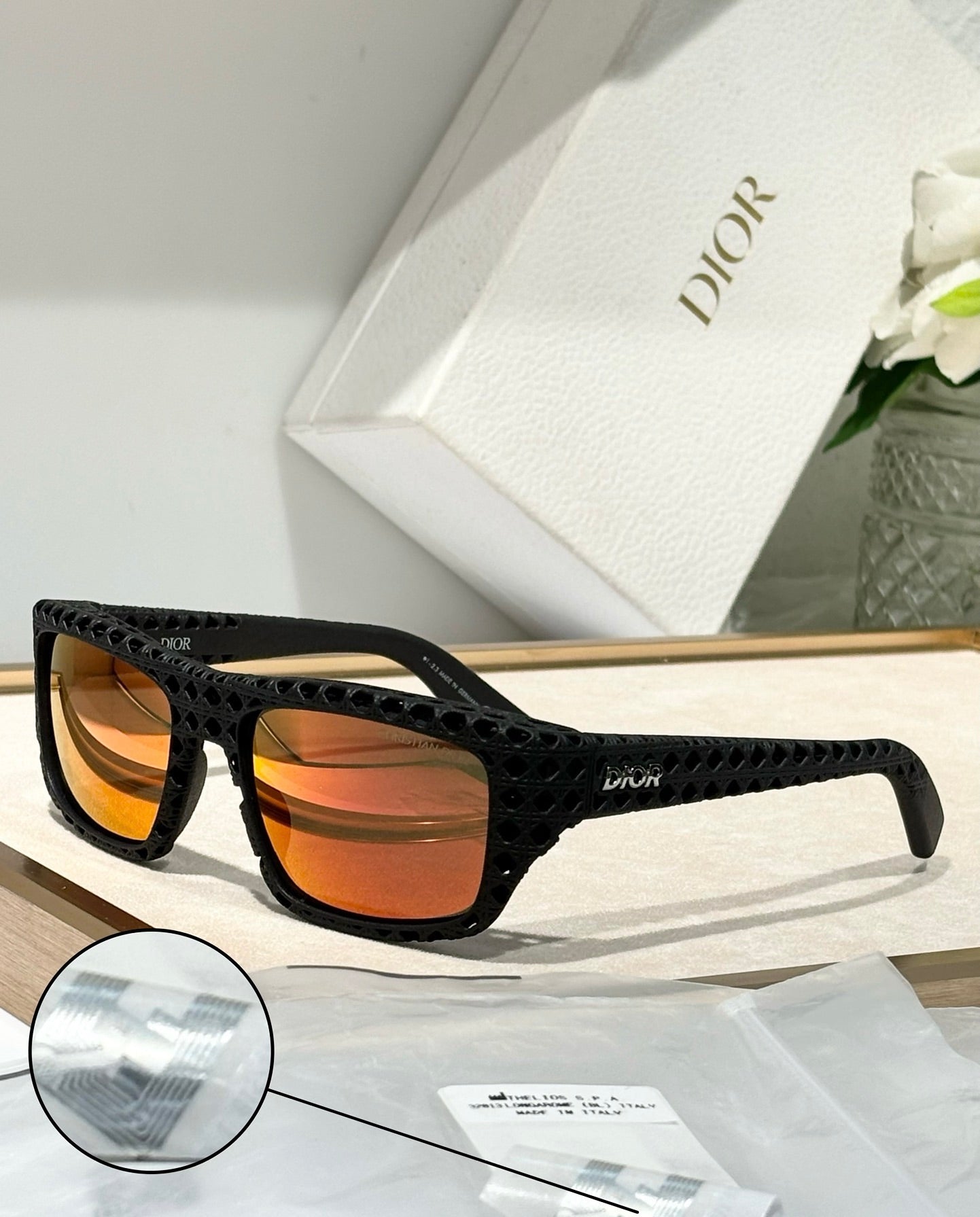 Christian Dior Men's Dior3D S1I Rectangular Sunglass ✨ - buyonlinebehappy