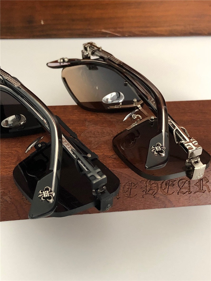 Chrome Hearts 8277 Shield Tinted Zeiss Lenses Sunglasses⚜️ - buyonlinebehappy