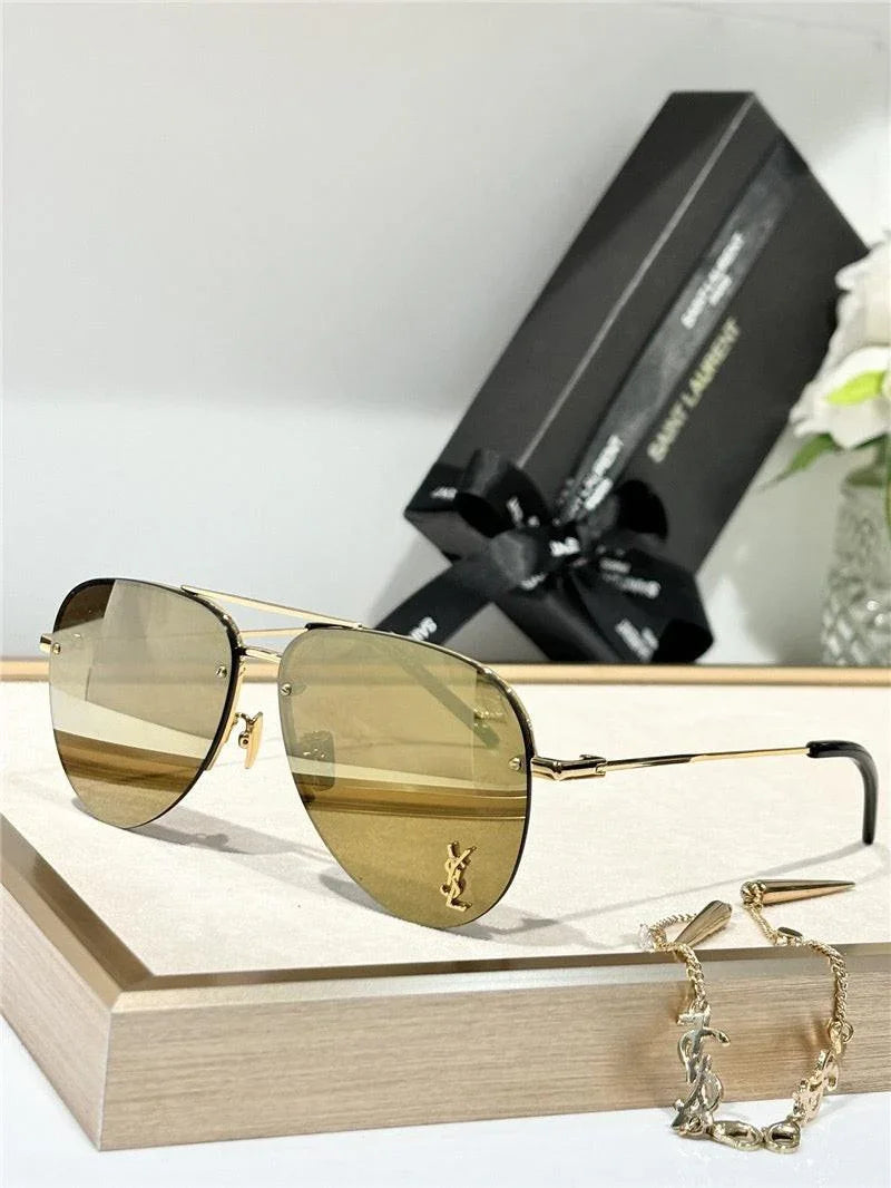 YSL Saint Laurent 11M Classic Sun Aviator Unisex Sunglasses ✨