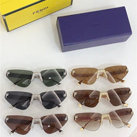 2024 FENDI First Crystal Gold metal Sunglasses 4127US shape Women's✨