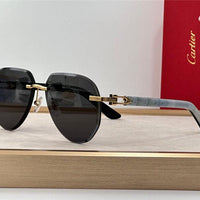 Cartier C DECOR CT0440S Wood frame Unisex Sunglasses 🐆