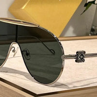 New Season LOEWE Spoiler aviator mask glasses in metal 40111U ✨