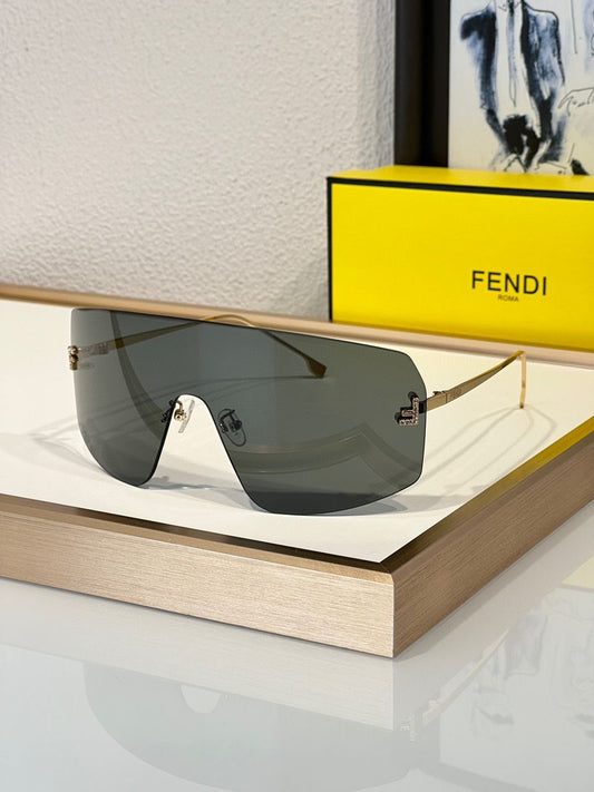 Fendi 2024 First Mask FE 4121 US 28G Shield Sunglasses Women's✨ - buyonlinebehappy