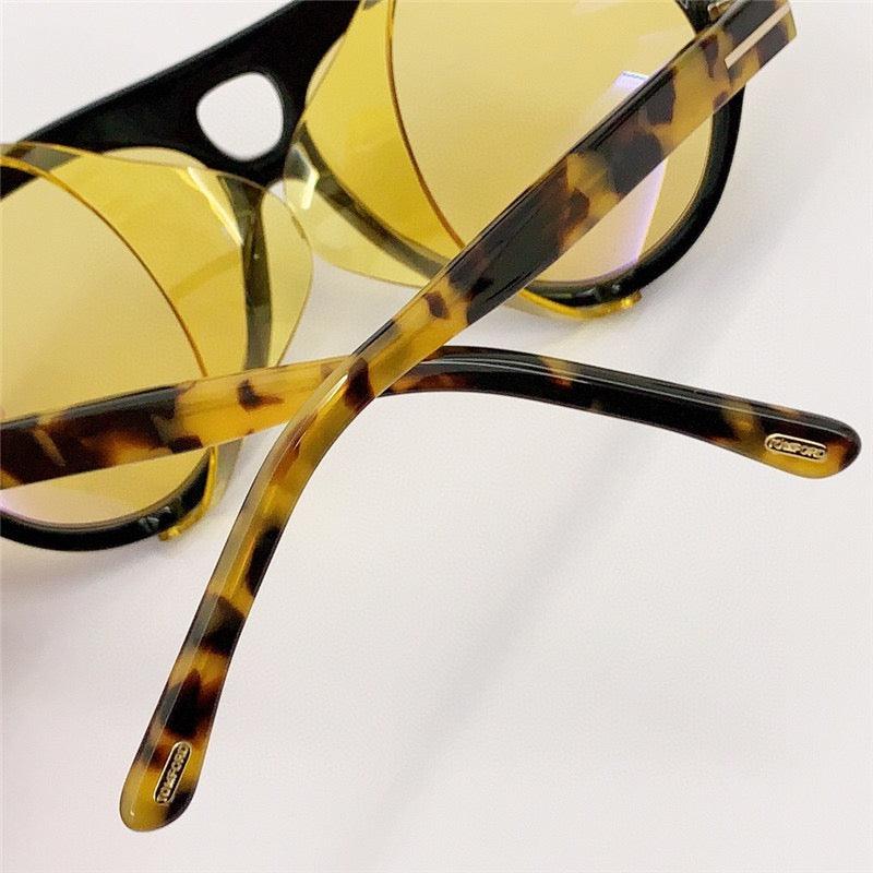 Tom Ford Neughman FT 0882 Black Havana Yellow Sunglasses ✨ - buyonlinebehappy