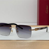 CARTIER Lens Buffalo Horn 60MM-140MM Men's Sunglasses CT 0031RS 001 ✨
