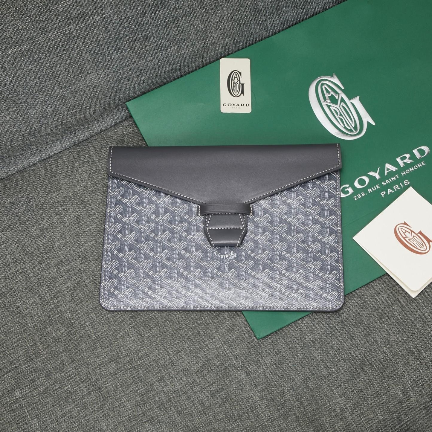 Goyard Camondo 2 Pouch In Goyardine Envelope Canvas Clutch✨ - buyonlinebehappy