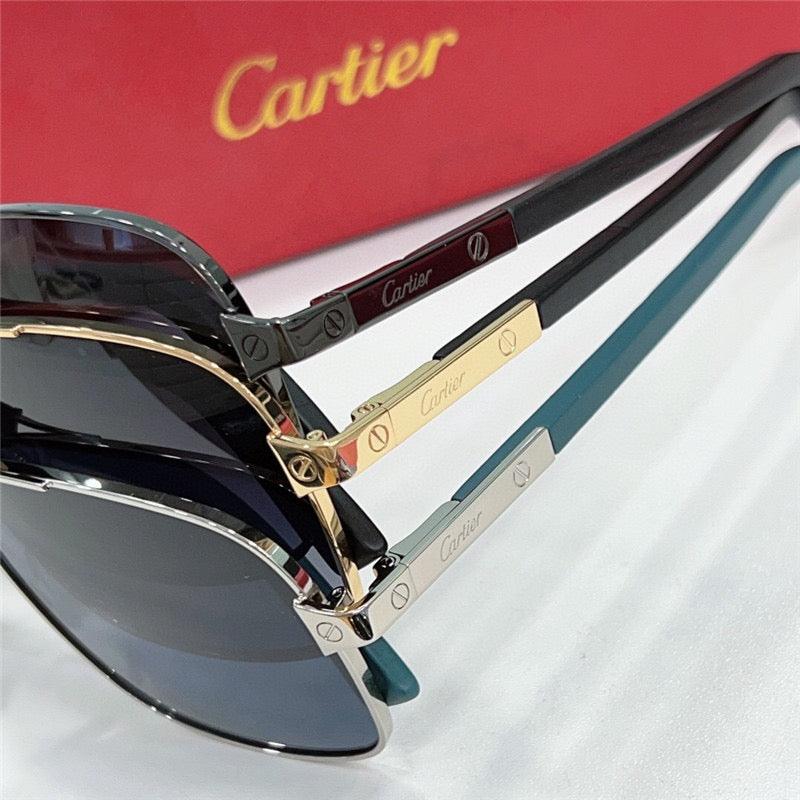 CARTIER SANTOS CT0389S Horn Men's SUNGLASSES 👑 - buyonlinebehappy