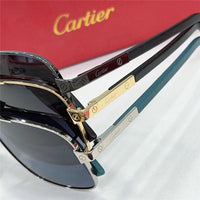CARTIER SANTOS CT0389S Horn Men's SUNGLASSES 👑