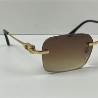 CARTIER  CT0290  Gold-Silver Men's Sunglasses 👑