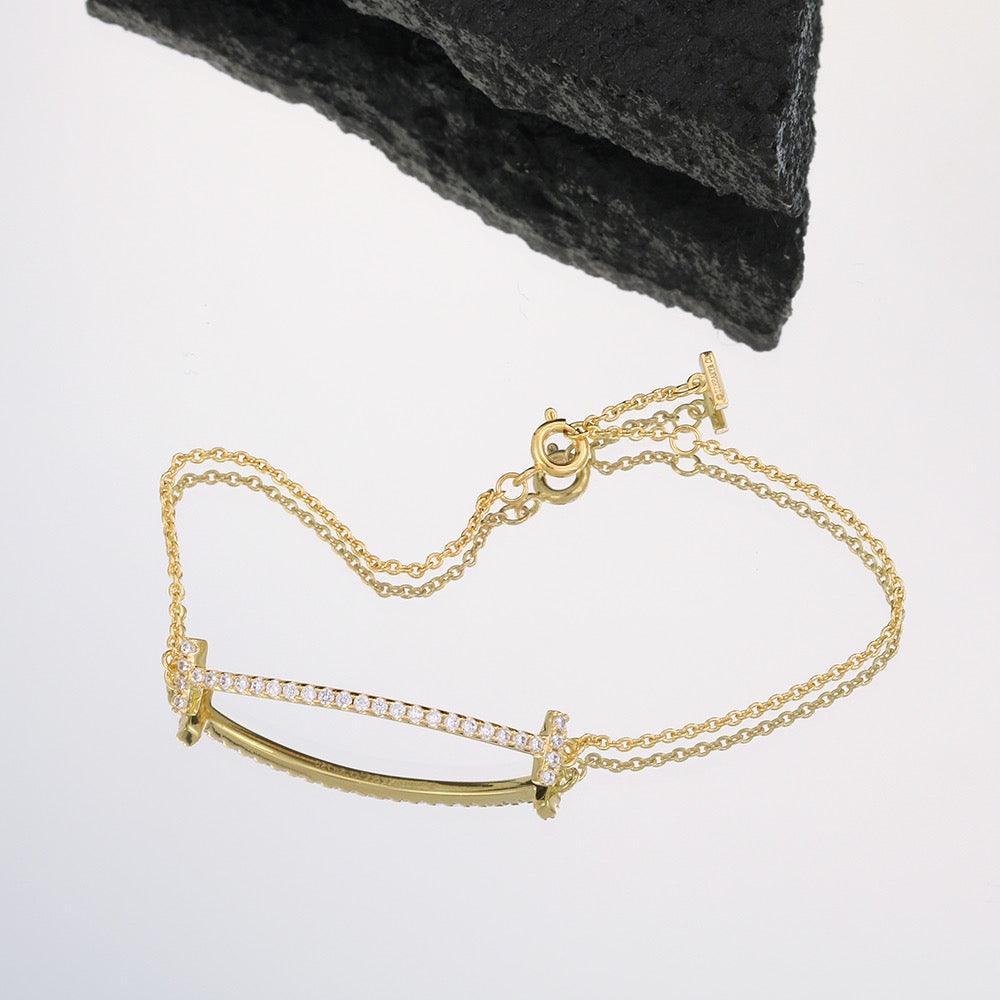 Tiffany&Co 18k gold plated Smile Pendant Necklace Bracelet Earring double row hinged White Rose Yellow gold 3 models with box - buyonlinebehappy