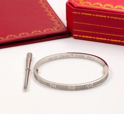 Cartier 18K Gold Plated Jewelry LOVE Bracelet yellow rose silver with Zircon✨ - buyonlinebehappy