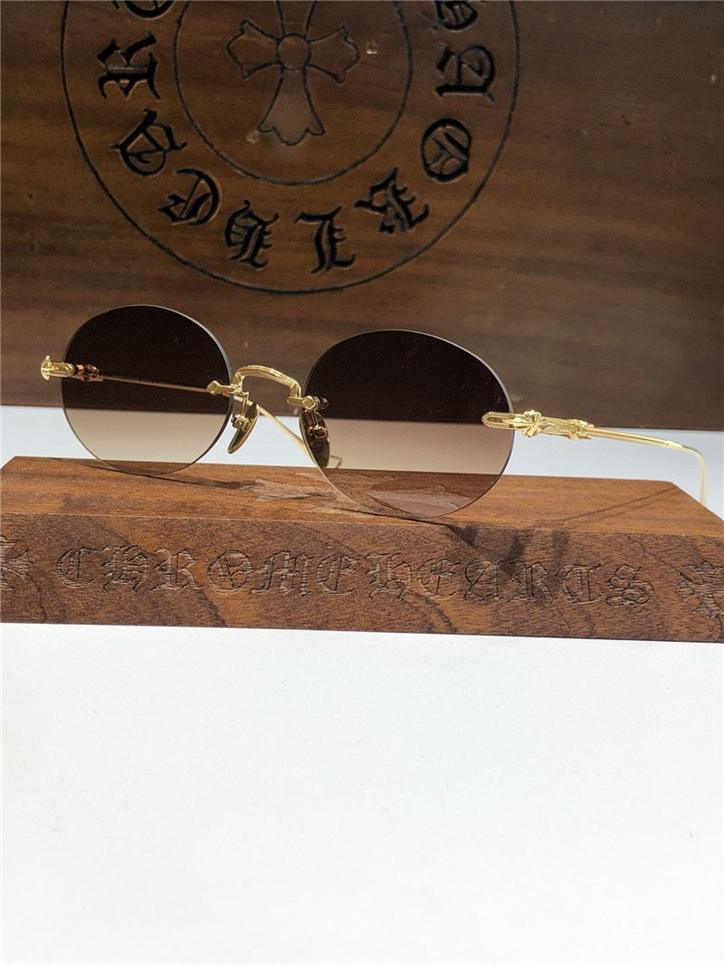 Chrome Hearts SINNERGASM oval round tinted Sunglasses✨ - buyonlinebehappy