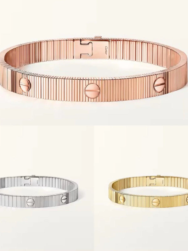 Cartier 18K Gold Plated  LOVE Flexible Bracelet yellow-rose-silver ✨